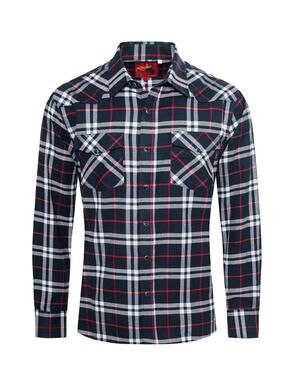NWT RCCO Rodeo Clothing Cotton plaid flannel snap long sleeve top